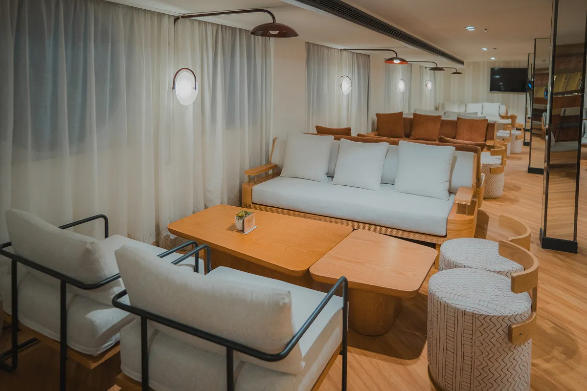 Lounge aboard the Lady Mary Nile Cruise Nile cruise